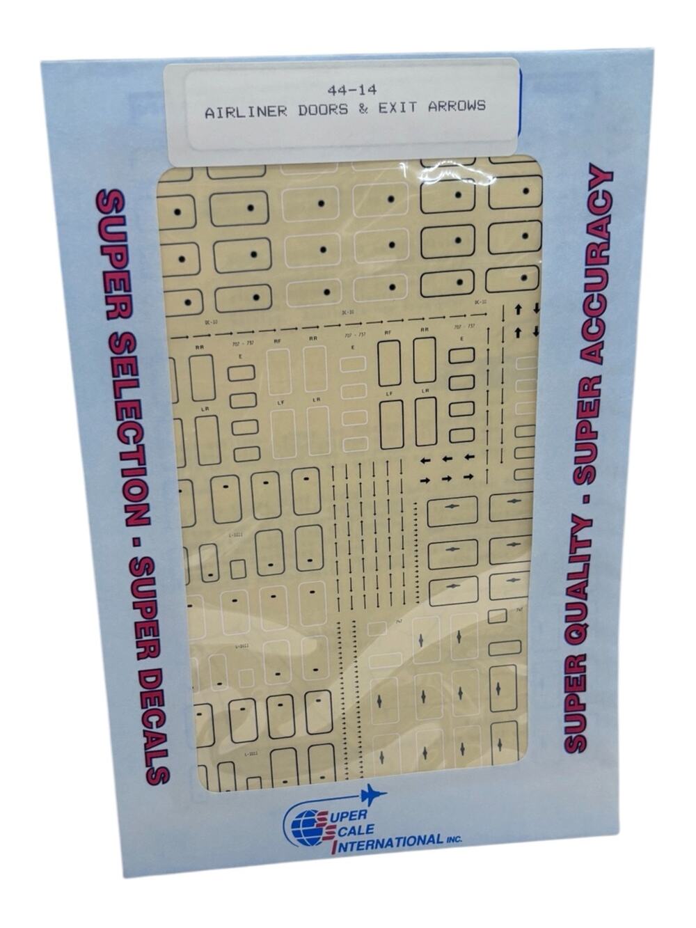 Super Scale Airliner Access Doors & Direction Arrows Decal Sheet No. 44-14